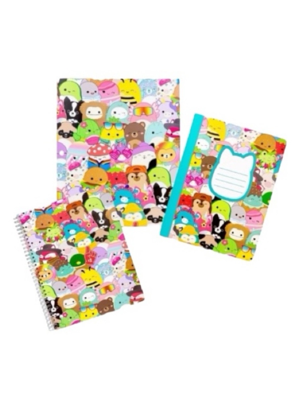 Squishmallows Multicolor Character Notebooks Trio Set